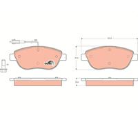 TRW Brake Pads GDB1483 Abarth 500 (150)(2008->) 1.4 - 99Kw 134Hp 16V Turbo