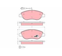 TRW Brake Pads GDB1484 Alpha Romeo Mito (145)(2008- >) 1,4 - 88kw 119cv Turbo