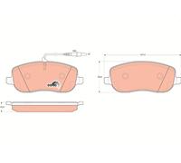 TRW Brake Pads GDB1503 Citroen C8 Front 2002+ 2.0 HDi 100kw 134cv FAP