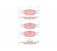 TRW Brake Pads GDB1533 Fiat Palio Sedans 1.2 - 44Kw 59Hp Cee Phase 2