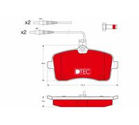 TRW Brake Pads GDB1594DTE For Peugeot 407 (05.2004->) 1.6 80kW 108Hp Front