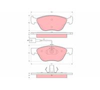 TRW Brake Pads GDB1602 For Alfa Romeo 147 Front 1.6 77kW 105cv 2003-2005 ATE