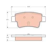 TRW Brake Pads GDB1714 Rear For Opel Corsa D 2006 1.0 44kW 59CV