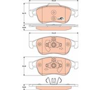 TRW Brake Pads GDB1789 Dacia Dokker (2012->) 1.2 - 85Kw 115Hp 16V Tce