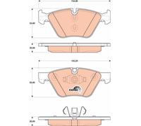 TRW Brake Pads GDB1810 – Disc Brake for BMW 1 & 3 Series (Touring, Coupe, Convertible)
