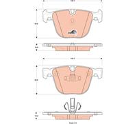 TRW Rear Brake Pad Set GDB1857 – Disc Brake for BMW 7 Series F01/F02 2008+