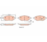 TRW Brake Pads GDB1918 Front Audi A3 2003 1.2 TFSI 77kW 103CV Steel Disc