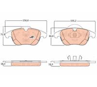 TRW Brake Pads GDB1925 Land Rover Discovery Sport (2015->) 2.0 - 110KW 147C