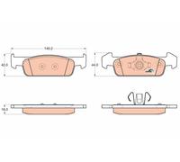 TRW Brake Pads GDB2018 Dacia Logan II MCV (2013->) 0.9 - 66Kw 88Hp Tce Biva