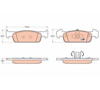TRW Brake Pads Set GDB2018 - Front - Fits Dacia Logan Mk2 (2013 on) - 410602396R 410609646R
