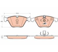 TRW Brake Pads GDB2021 BMW Series 3 Sedan (E90) (2004->) 3.0 - 190kW 258HP