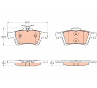 TRW Brake Pads GDB2033 Ford C-Max (2010->) 1.0 - 74Kw 100Hp Ecoboost