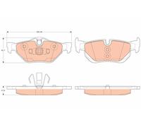 Brake pads GDB2050 TRW for BMW 3 Touring 3 X1 1 Coupe 3 Coupe 3 Convertible 1