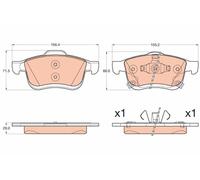 TRW GDB2060 Brake pad set