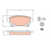TRW Brake Pads GDB2082 Renault Arkana (EU) (2021->) 1.6 - 69 KW 142 HP E-Tech