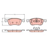 TRW Brake Pads GDB2186 Equivalent Codes BPD1631 ADF124237 FDB4816 J3600841