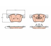 TRW GDB2193 Brake pad set