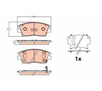 Brake Pads Set Front GDB2197 TRW 58101D3A00 58101D3A10 22329 22330 22331 Quality
