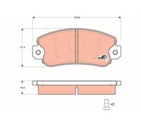 Brake pads GDB297 TRW for FIAT LANCIA SEAT DAIHATSU AUTOBIANCHI