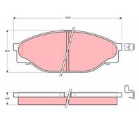 TRW Brake Pads GDB3109 Toyota Hiace (1990->) 2.0 - 74Kw 100Hp