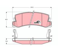 TRW Brake Pads GDB3164 Lexus Ls400 (Ucf10)(1990->) 4.0 - 180Kw 244Hp
