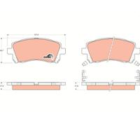 TRW Brake Pads GDB3217 Subaru Forester (S10/SF)(1997->) 2.0 - 125Kw 169Hp 1
