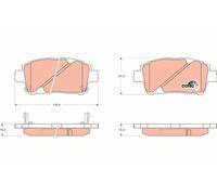 TRW Brake Pads GDB3242 Toyota Celica (T23) (2000->) 1.8 - 105Kw 142Hp 16V