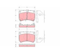 TRW GDB3252 Brake pad set