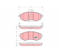 TRW Brake Pads GDB3256 Hyundai Coupe (Rd)(2000->) 1.6 - 84Kw 114Hp I 16V