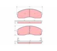 TRW Brake Pads GDB3261 For Kia Carnival 1999- Power 2,5 121kW 164hp Front