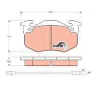 TRW Brake Pads Front GDB328 (R90) - Fits Renault 5, Super 5, Twingo I, Clio I