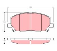 TRW GDB3286 Brake pad set
