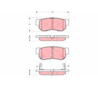 TRW Brake Pads GDB3298 Hyundai Matrix 2001- 1.5 60kW 82hp CRDi Rear