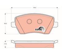TRW Brake Pads GDB3332 Dacia Dokker (2012->) 1.3 - 75Kw 100Hp Tce