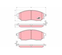TRW Brake Pads GDB3392 Infiniti EX (2007->) 3.7 - 235Kw 320Hp