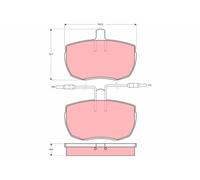 TRW Brake Pads GDB342 Fiat 127 (1977->) 0.9 29kw 39hp 100 (gl.048) Front Axle