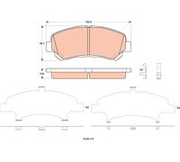 BRAKE PAD SET DISC BRAKE GDB3521 FOR SUZUKI J24B 2.4L 4cyl KIZASHI