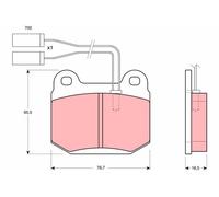 TRW Brake Pads GDB364 For Alfa Romeo 75 1985-On 1.6 76kW 103HP Front Axle