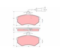 TRW Brake Pads GDB404 – for AUDI 80 B3, 100 C2 & 100 C3 Saloon Quattro