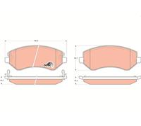 TRW Brake Pad Set Disc GDB4126 for Dodge, Jeep Cherokee/Liberty, Chrysler