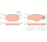 TRW Brake Pads GDB454 For Peugeot 306 3/5 Dr (S1) Up To 1996 Front ABS 19.7mm
