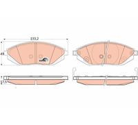 TRW Brake Pads GDB4606 Chevrolet Spark (2009->) 1.0 - 50Kw 67Hp