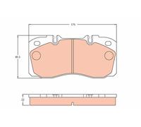 GDB5068 Brake Pad Set Front Braking Replacement Fits Iveco Daily 5 Van By TRW