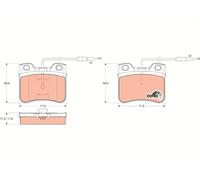 TRW Brake Pads GDB906 Citroen AX (1987->) 1.0 30kW 40hp Front Axle