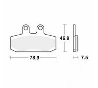TRW Brake Pad Set MCB673EC - Fits Aprilia Mana, Atlantic, Leonardo & Derbi Rambla