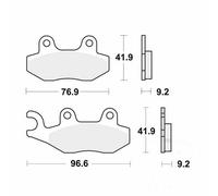 TRW Brake Pads MCB689EC - Fits Peugeot Geopolis 300 (2011-2015)