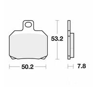 TRW Brake Pad Set MCB700EC - Organic ECO - Fits Yamaha YP125, Derbi GP1/GPR50, Peugeot Speedfight50