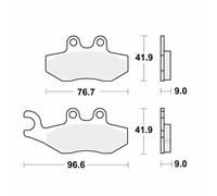 TRW Brake Pads MCB744EC Fits Vespa GTS 300 2008-2021