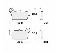 Trw Ec-organic Aprilia Mxv 450 4.5 12 Organic Rear Brake Pads Black