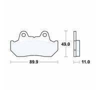 TRW Brake Pads rear 1 Set MCB512 Fit Honda CBR 600 F 1987-1990